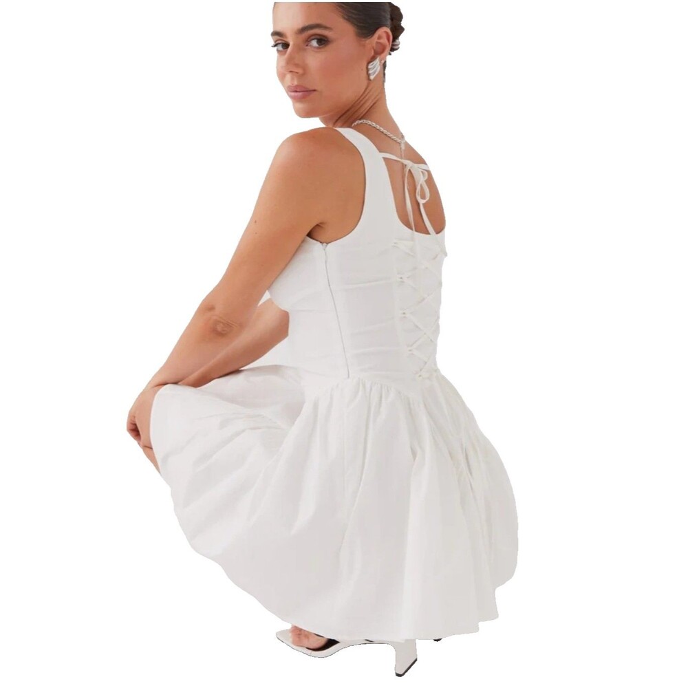 NWT Peppermayo Women’s Dress 12 Corset Mini A-Line Tie Back "Sassy Soiree" - Picture 4 of 12